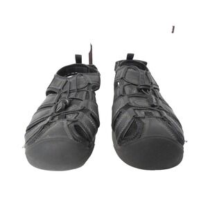 Eddie Bauer Meridian Black Faux Leather Sandal Size Men's 10 M